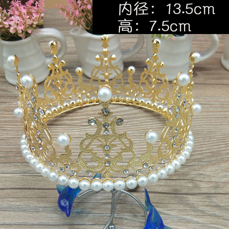 Bride Crown Baby Wing Crown Head Decoration Birthday Cake Crown Decorative Princess Lace Crown Shrou Wholesale