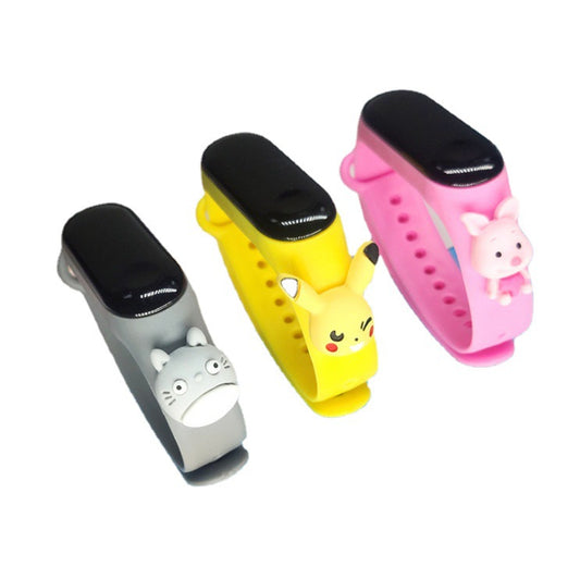 Spot Wholesale rice 3 white light doll watch LED electronic watch creative student plastic waterproof bracelet child touch table