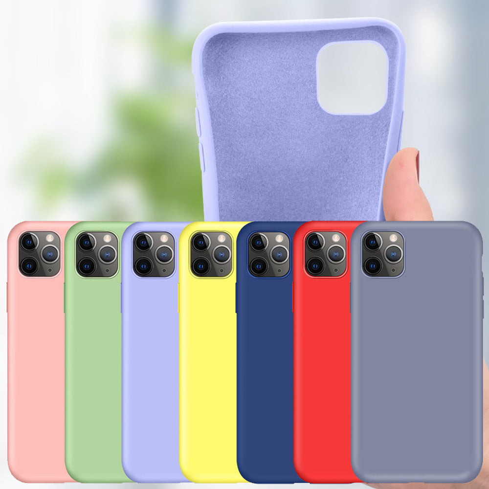 Suitable for iphone11 mobile phone protective cover all-inclusive soft shell 7/8/12 Apple 13 liquid silicone mobile phone case in stock