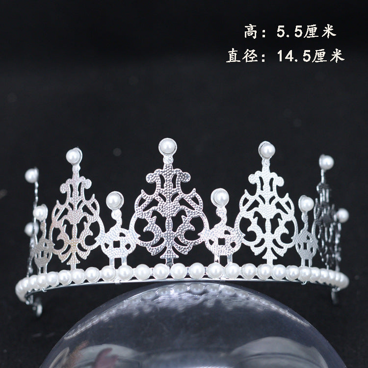 Bride Crown Baby Wing Crown Head Decoration Birthday Cake Crown Decorative Princess Lace Crown Shrou Wholesale