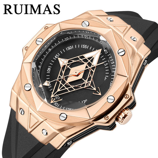 New Ryma Her ruimas creative watch men's fashion trend stabbed night light empty stone watch 330