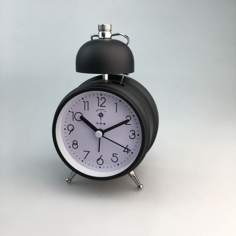 Creative metal bell alarm clock single tensile clock ringtone simple style candy color metal bell cell B27P