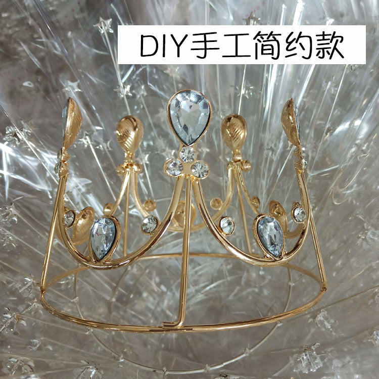 Bride Crown Baby Wing Crown Head Decoration Birthday Cake Crown Decorative Princess Lace Crown Shrou Wholesale