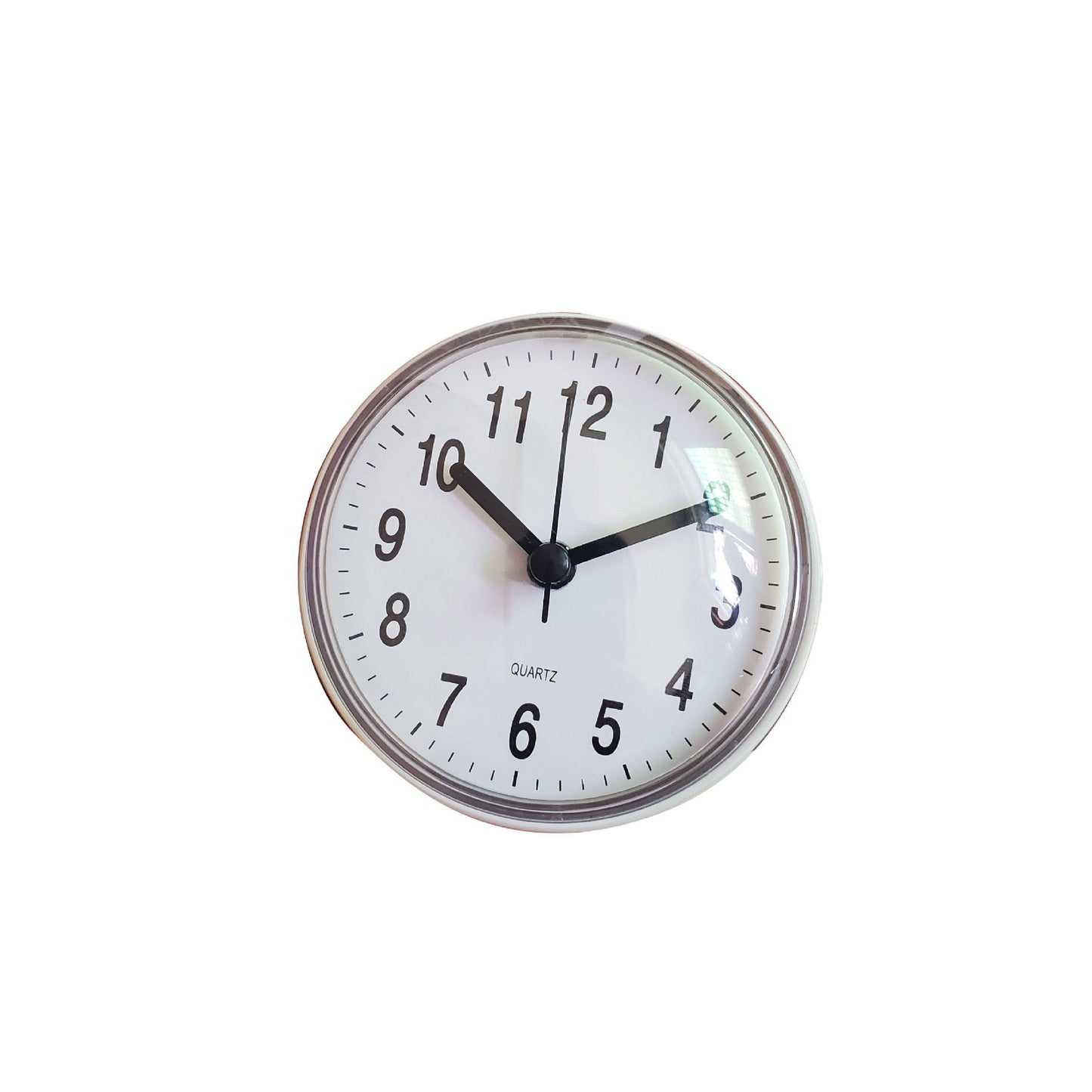 Mini suction cup wall clock bathroom anti-fog waterproof clock kitchen bathroom watch small stone horn clock 7cm