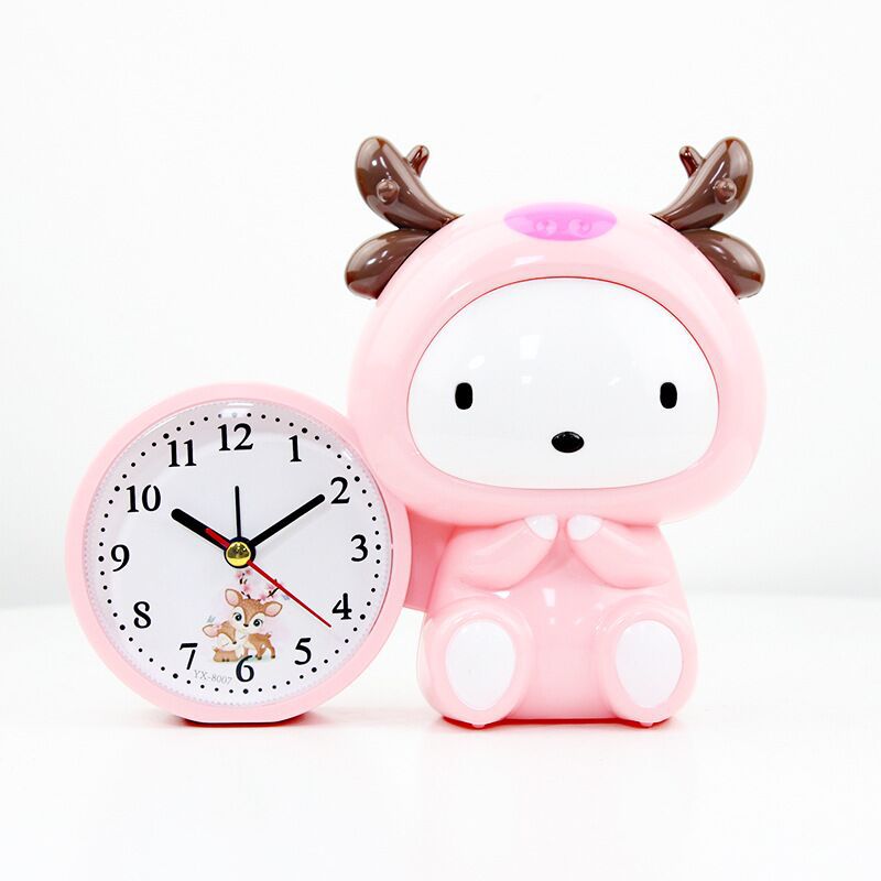 Creative cartoon cute cute cutefront squirrel squirrel duckling bear child alarm clock student bedroom bed