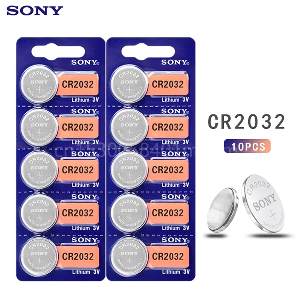 SONY Original CR2032 DL2032 ECR2032 BR2032 2032 CR 2032 3V Lithium Button cell Coin Battery Long Lasting for Watches