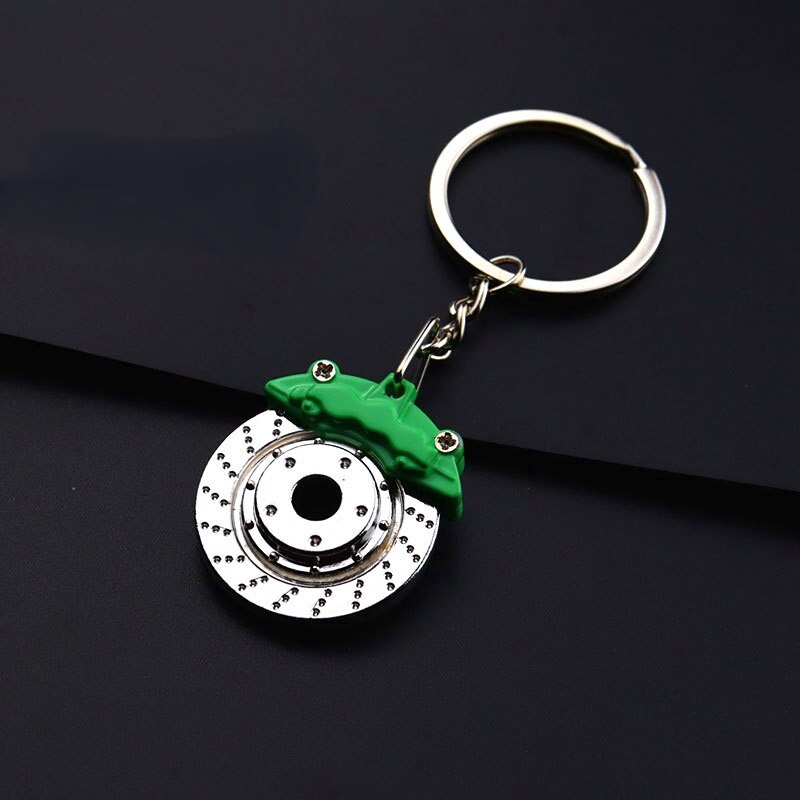 1Pcs Car brake caliper key chain can rotate metal key ring Creative modification Personality key is cool