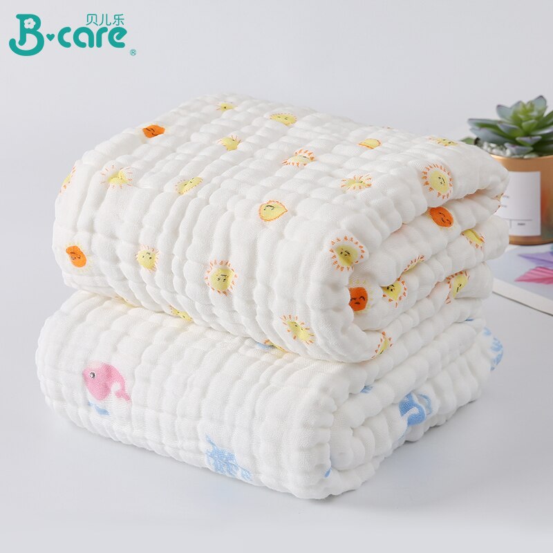 2PCS Baby Bath Towel Newborn Bathrobe Cotton Gauze 6 Layers Washcloth Blankets Child Robe Kids Facecloth Muslin bathroom towels