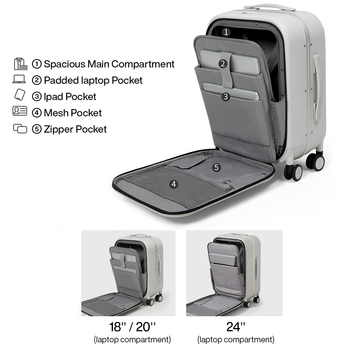 Mixi Patent Design Aluminum Frame Suitcase Carry On Rolling Luggage Beautiful Boarding Cabin 18 20 24 Inch M9260