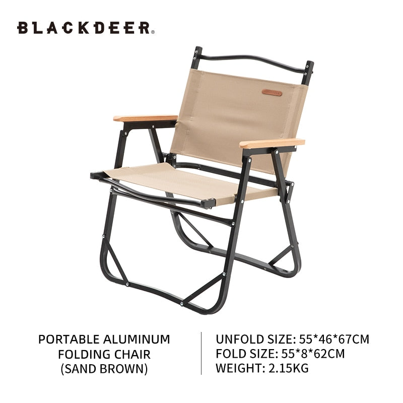 Blackdeer Portable Aluminum Folding Chair Camping Leisure Chair For Picnic Kermit Chair