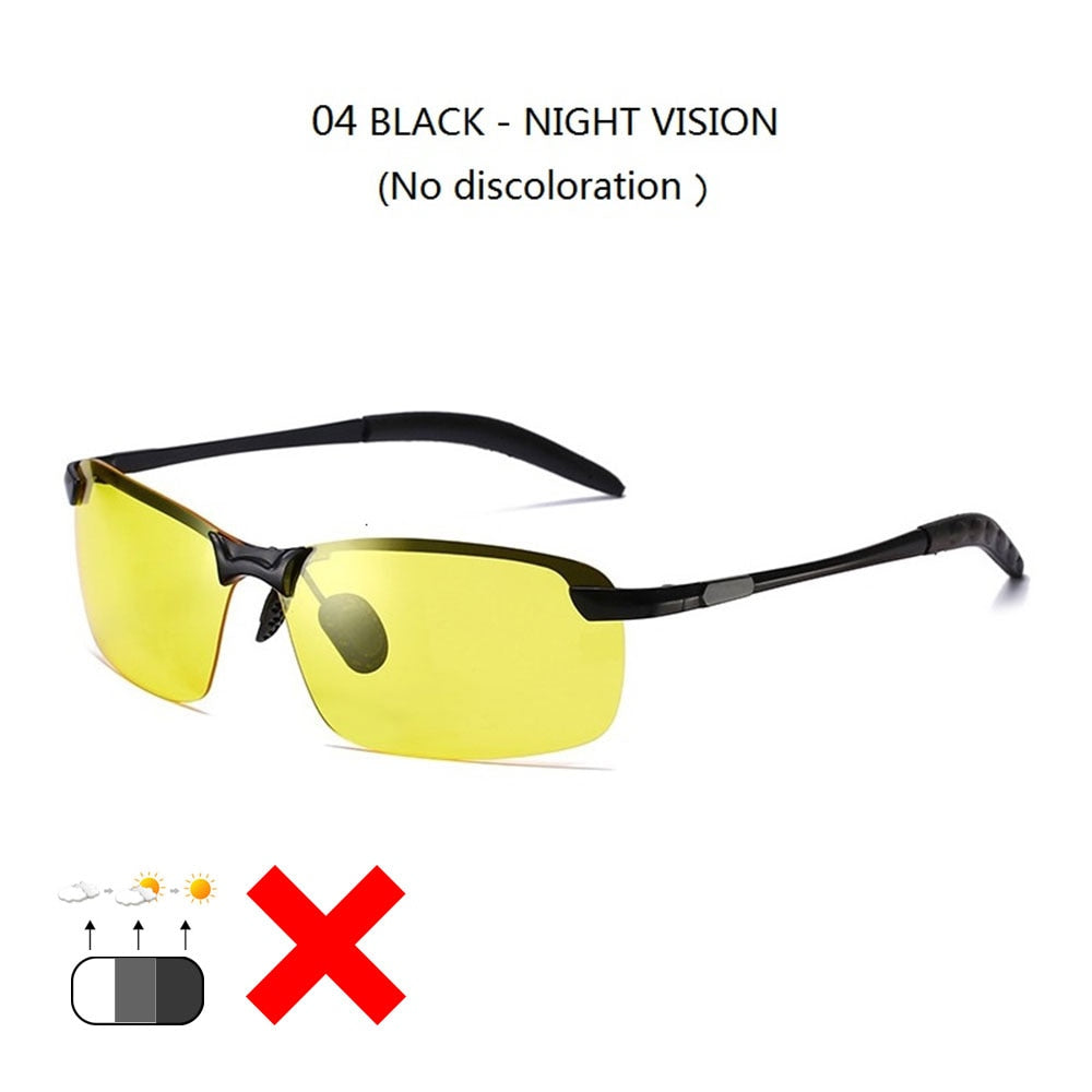 Photochromic Sunglasses Men Polarized Driving Chameleon Glasses Male Change Color Sun Glasses Day Night Vision Driver's Eyewear