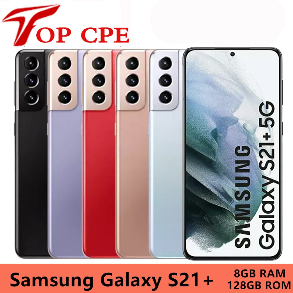 Samsung Galaxy S21 Plus S21+ 5G G996U1 6.7" ROM 128 RAM 8GB Snapdragon 888 NFC Octa Core Original 5G Android Cell Phone