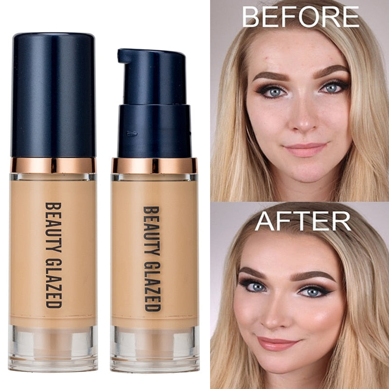 6ml Matte Liquid Foundation Cream Smooth Long Wear Oil-Control Face Foundation Full Coverage Concealer Waterproof Contour Makeup