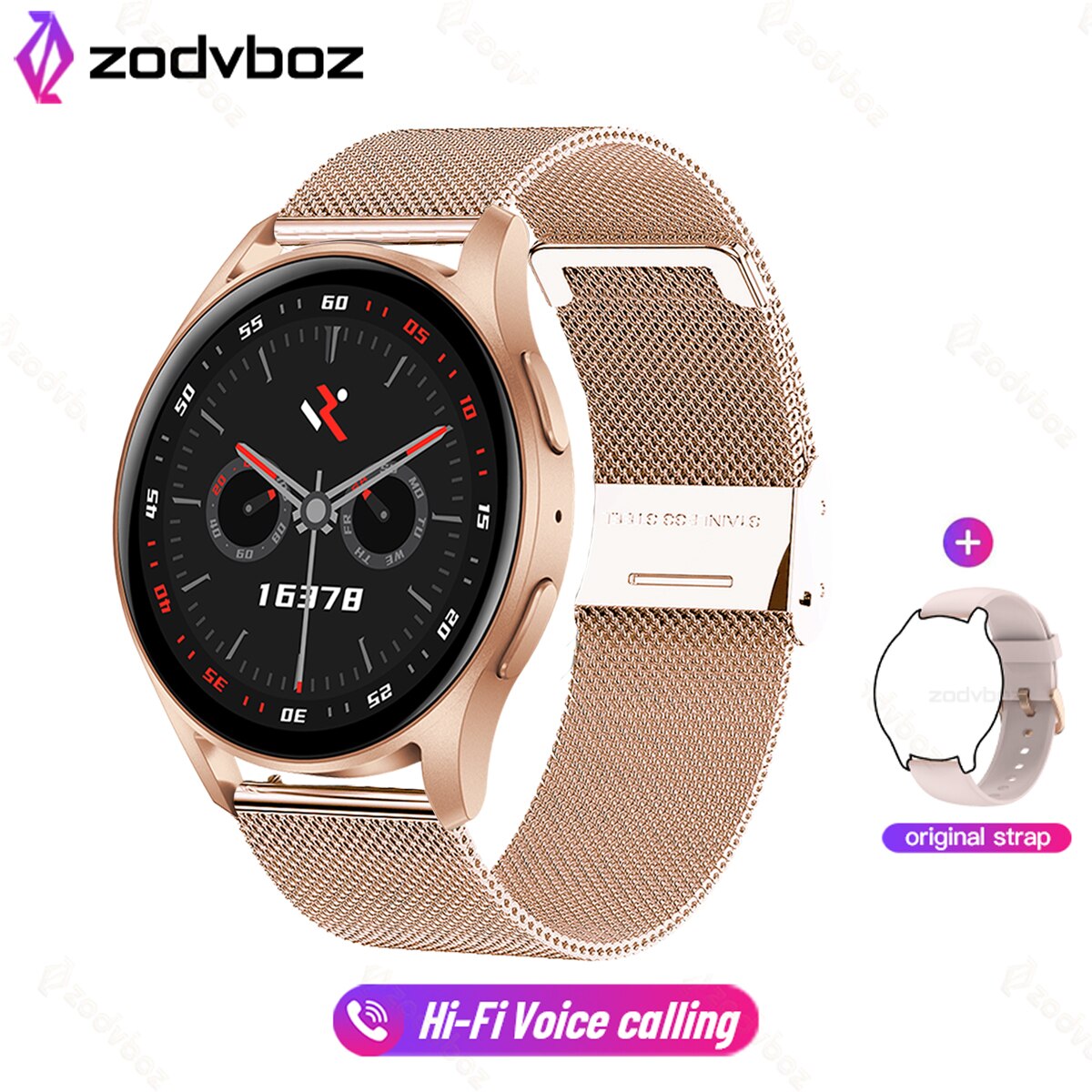 2023 latest men women smart watch Hi-Fi Voice Calling blood pressure heart rate monitoring sports fitness waterproof smartwatch