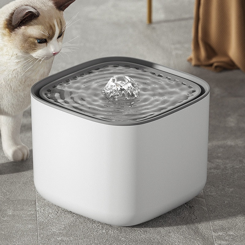 3L Cat Water Fountain Filter Large Capacity USB Cats Water Fountain Pump Electric Mute Water Drinking Dispenser for Cats