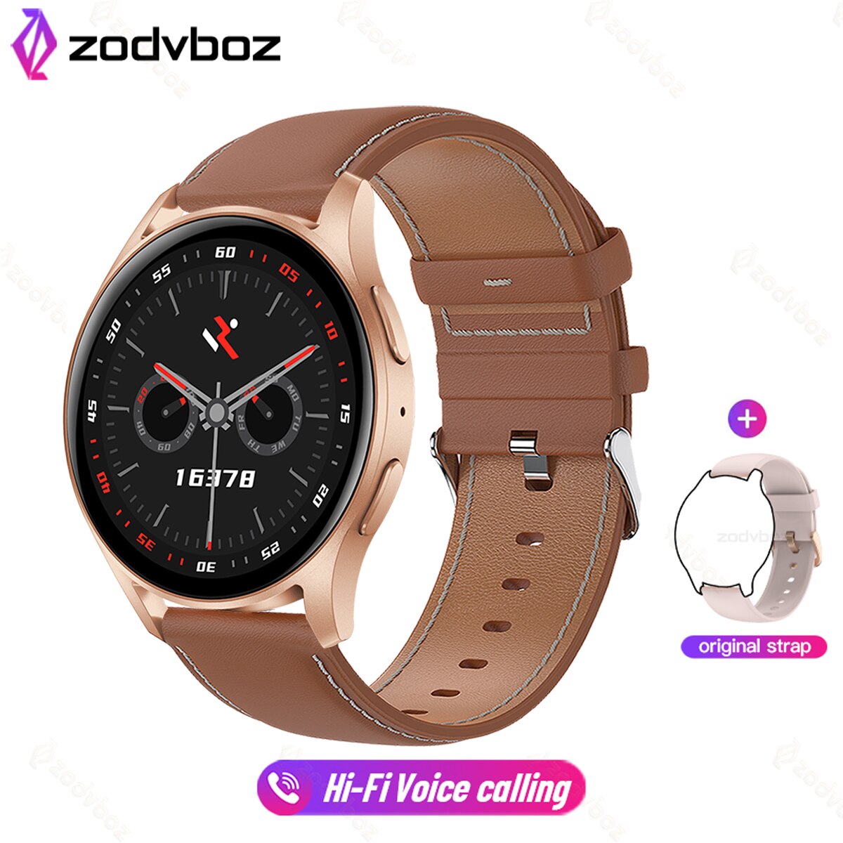 2023 latest men women smart watch Hi-Fi Voice Calling blood pressure heart rate monitoring sports fitness waterproof smartwatch