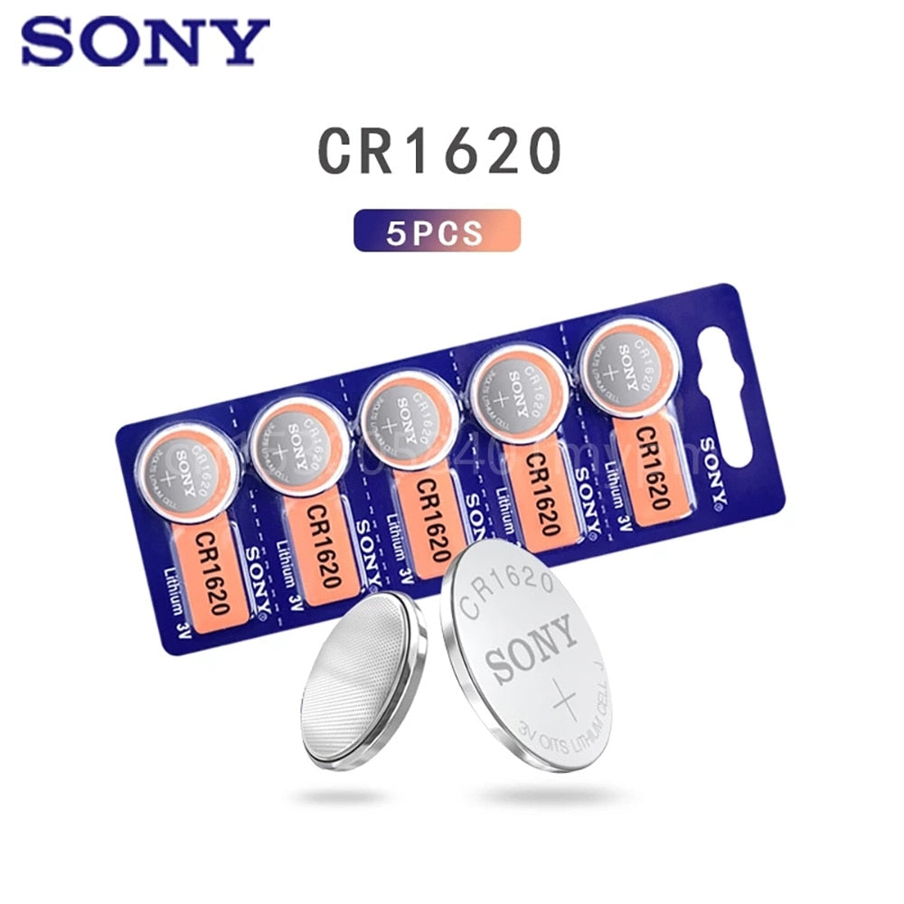 SONY Original CR1620 Button Cell Battery 3V Lithium Batteries CR 1620 for Watch Remote Toy Computer Calculator Control