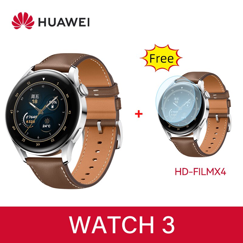 HUAWEI WATCH 3 Pro Men's Watch SmartWatch All-Day Health Monitoring 48mm AMOLEN Screen GPS NFC eSIM LTE Cellular Calling