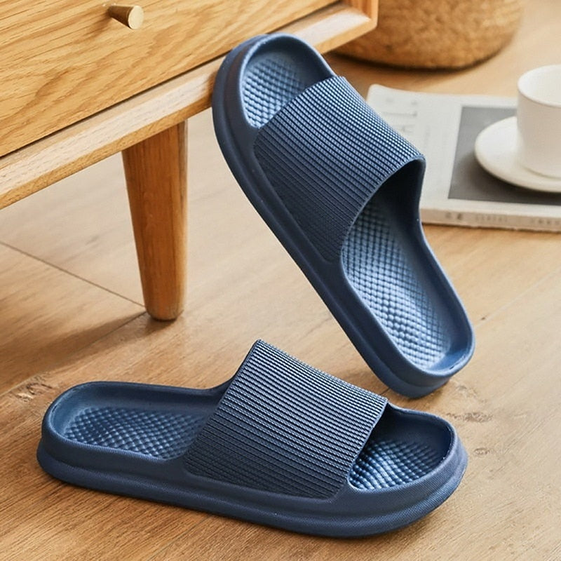 Thick Platform Bathroom Home Slippers Women Fashion Soft Sole EVA Indoor Slides Woman Sandals 2021 Summer Non-slip Flip Flops