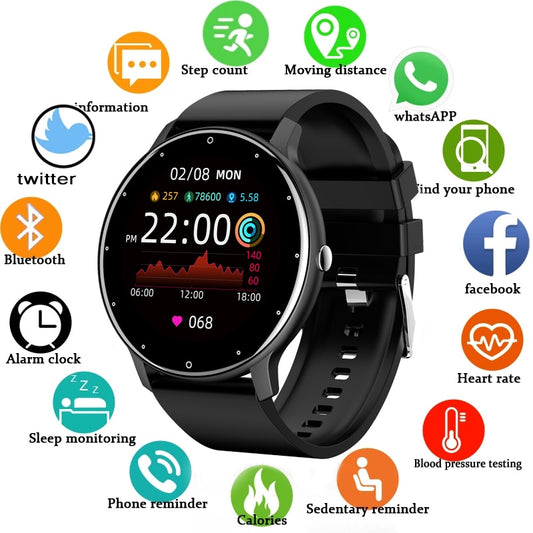 2022 Smart Watch Men Women Full Touch Screen Sport Fitness Watch Man IP67 Waterproof Bluetooth For Android IOS Smartwatch Men