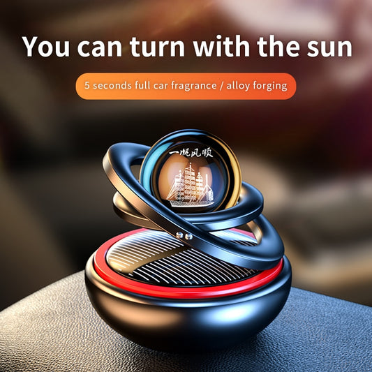 Solar Car Air Freshener Rotating Aromatherapy Diffusing Accessories Interior Durable Original Perfume Accessorires Men And Women