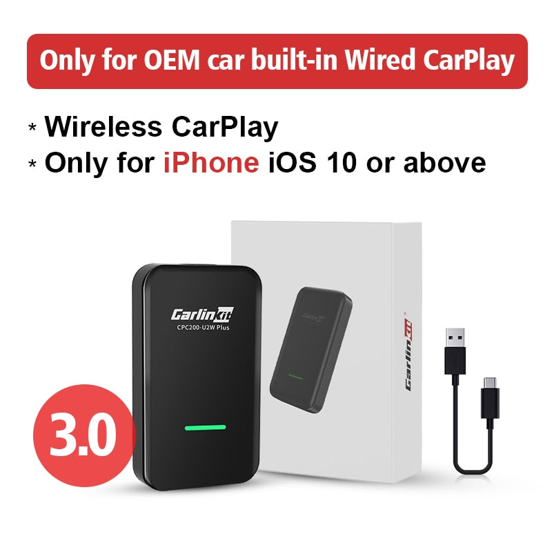 CarlinKit 4.0 Wireless Android Auto Adapter 3.0 Wireless Apple CarPlay Ai Box USB Dongle For Audi VW Benz Kia Honda Toyota Ford