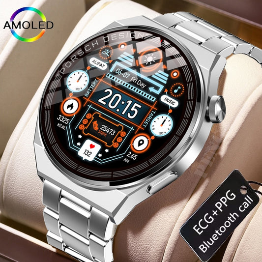 2022 NFC Smartwatch Men AMOLED 390*390 HD Screen Always display the time Bluetooth Call IP68 Waterproof Smart Watch For Xiaomi