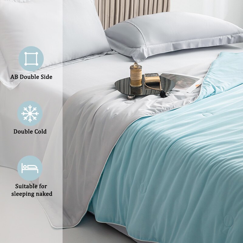 Peter Khanun Cooling Comforter With Double-Sided Cooling Fabric Cold Blanket for Bed Lightweight for Summer and Hot Sleepers