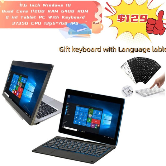 32-bit New 11.6 Inch Windows 10 Nextbook Quad Core 1/2GB RAM 64GB Tablets PC With Keyboard HDMI-Compatible 9000MAH Netbook