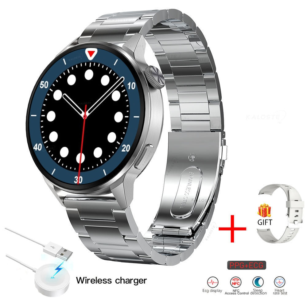 2022 New NFC Smart Watch Men Smart Bluetooth Call Sport GPS Track Smartwatch Women Heart Rate ECG PPG Smartwatch For Android ios