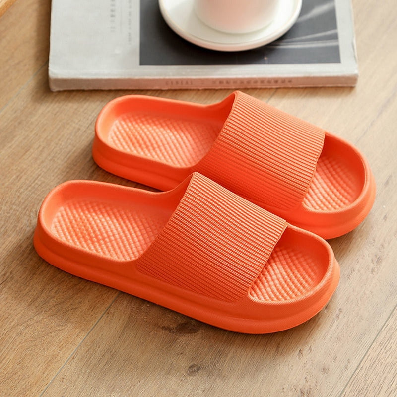 Thick Platform Bathroom Home Slippers Women Fashion Soft Sole EVA Indoor Slides Woman Sandals 2021 Summer Non-slip Flip Flops