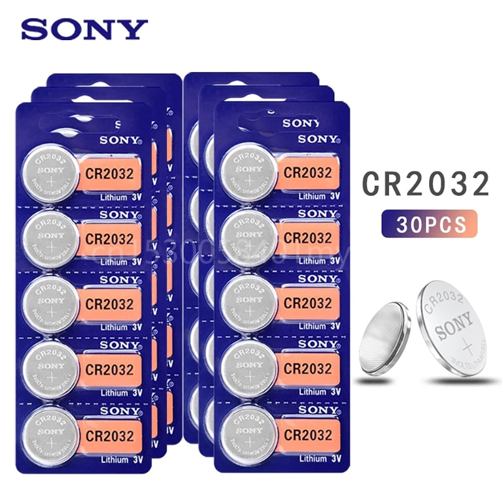 SONY Original CR2032 DL2032 ECR2032 BR2032 2032 CR 2032 3V Lithium Button cell Coin Battery Long Lasting for Watches