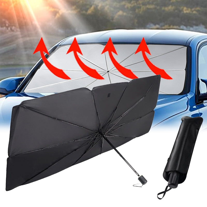 Car Foldable Sun Umbrella Interior Windshield Sunshade Cover Front Window UV Protection Shade Curtain Parasol Car Accessories