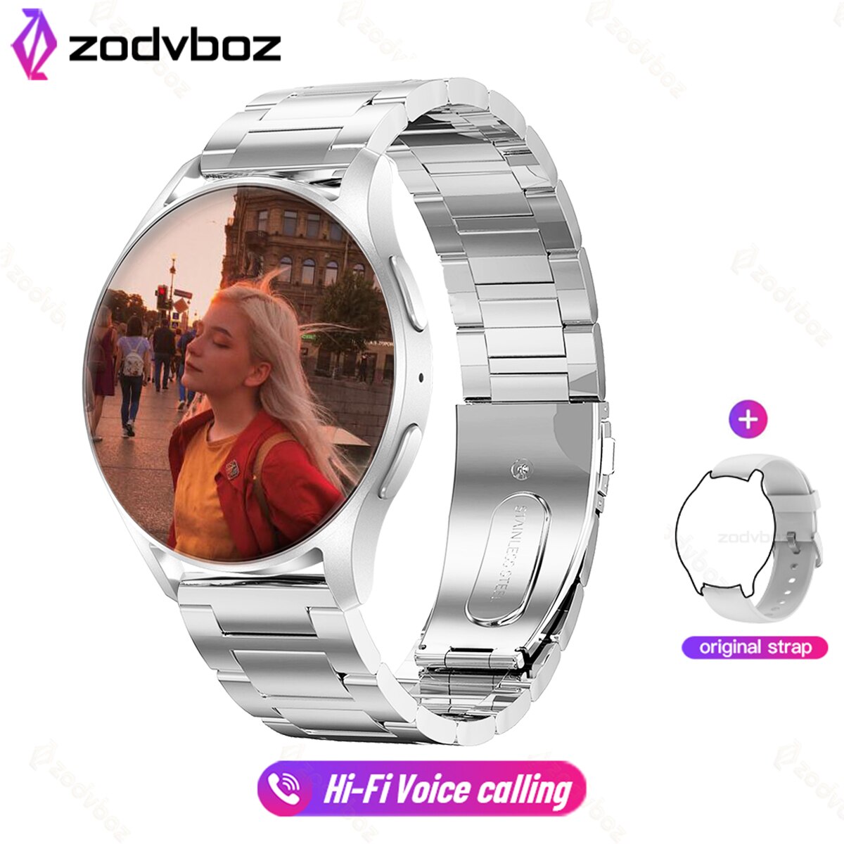 2023 latest men women smart watch Hi-Fi Voice Calling blood pressure heart rate monitoring sports fitness waterproof smartwatch