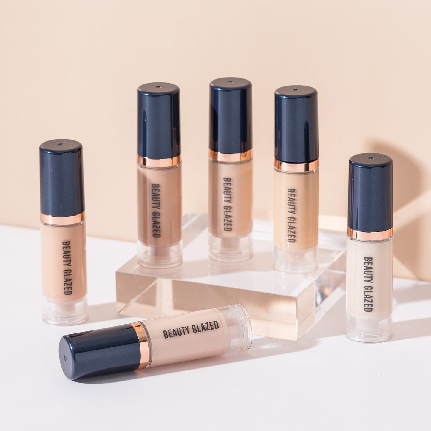 6ml Matte Liquid Foundation Cream Smooth Long Wear Oil-Control Face Foundation Full Coverage Concealer Waterproof Contour Makeup