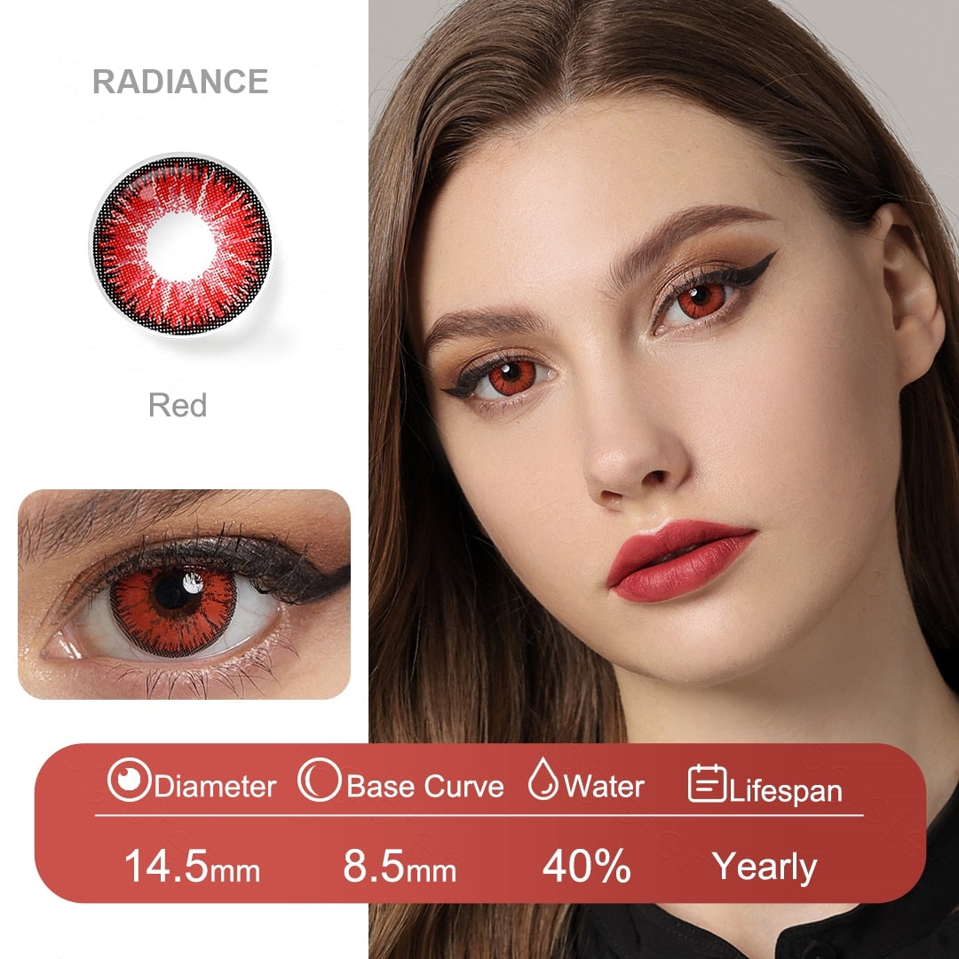 1pair(2pcs) Color Contact Lenses For Eyes Anime Cosplay Colored Lenses Blue Red Multicolored Lenses Contact Lens Beauty Pupils