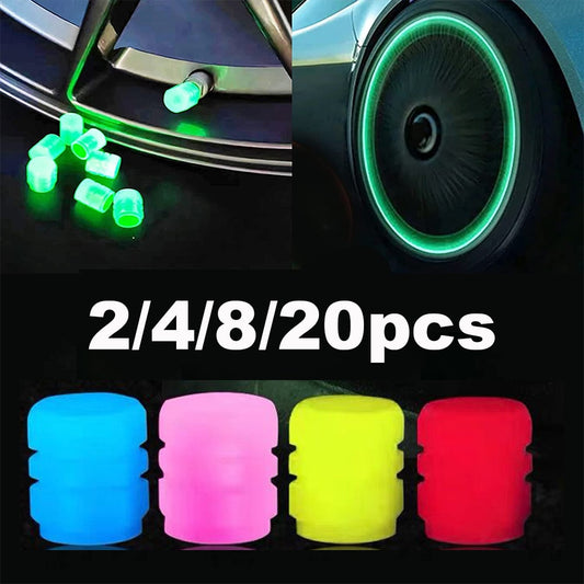 Universal Luminous Tire Valve Cap Car Wheel Hub Glowing Dust-proof Decorative Tyre Rim Stem Covers Applicable Motorcycle Bike