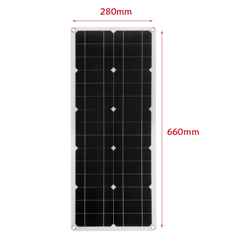 18V Solar Panel Kit 300W Battery Charger Flexible Solar System with 60A Solar Controller 12V 24V for Car Boat RV Home