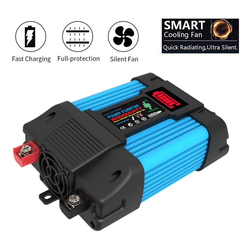 Transformer Converter Battery Capacity Display Car Conversion Inverter Multiple Protection for Car Household Electric Appliances