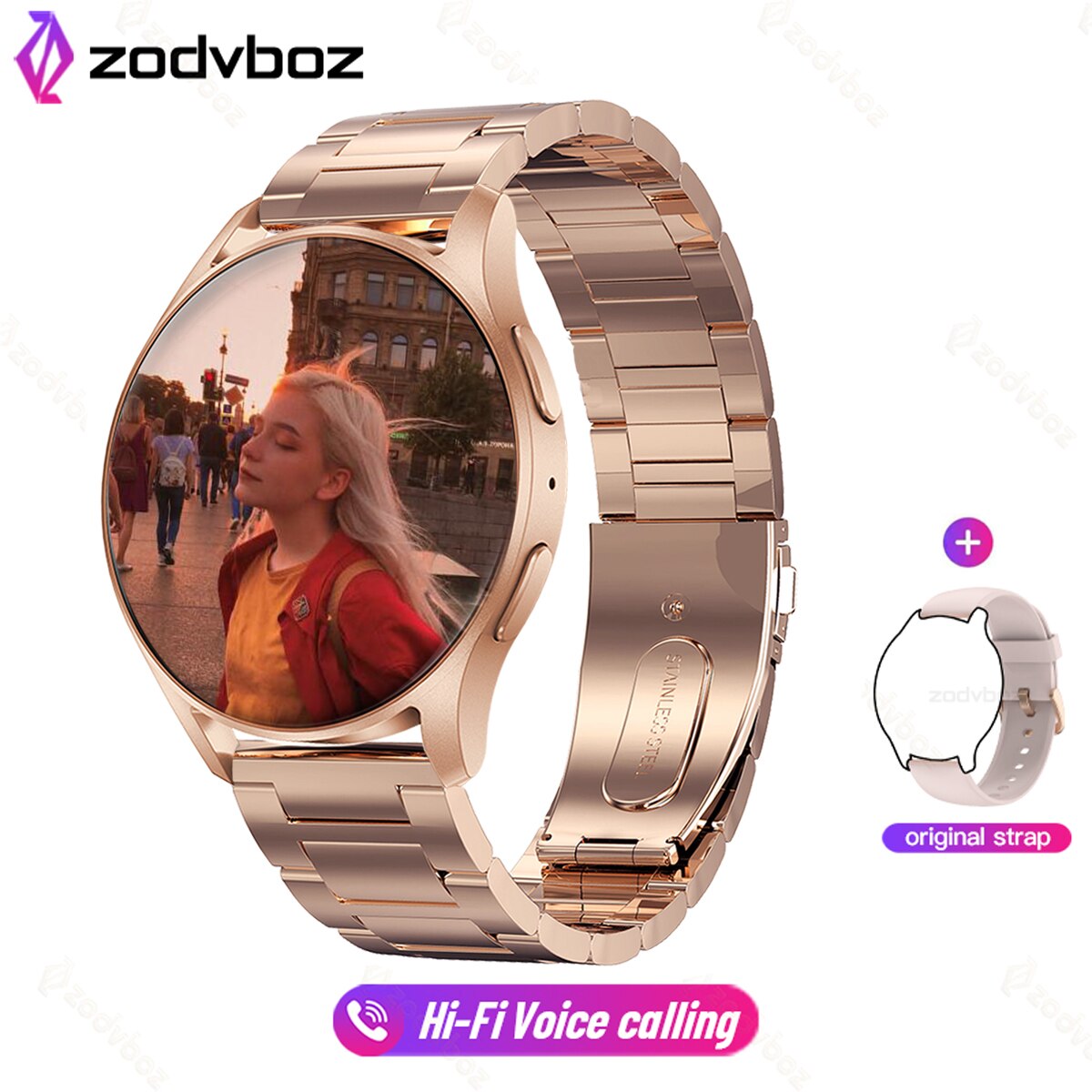 2023 latest men women smart watch Hi-Fi Voice Calling blood pressure heart rate monitoring sports fitness waterproof smartwatch