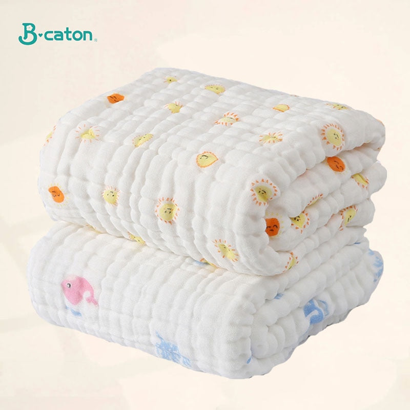 Baby Bath Towel Boy Girl 100% Cotton Baby Towel Blanket For Newborn Baby Bathrobe 6 Layers Gauze Washcloth Infant Swaddle