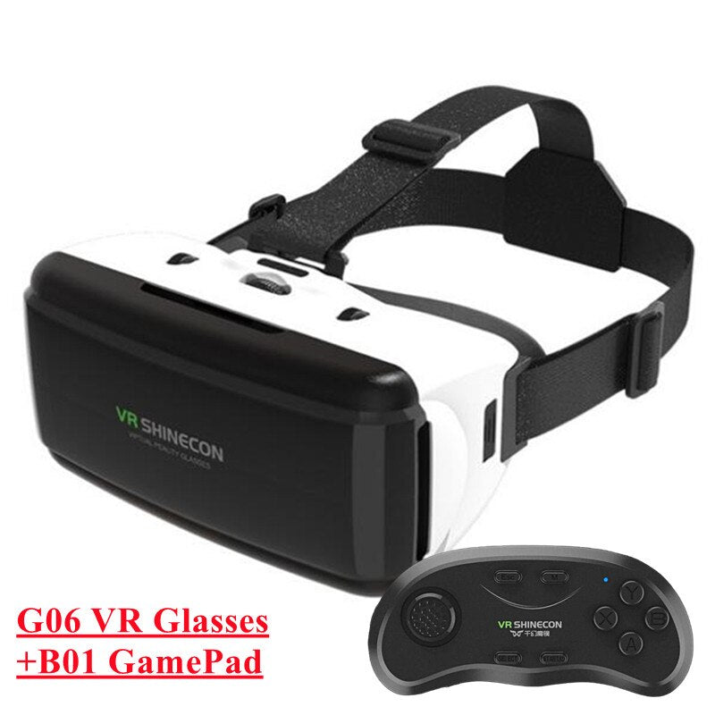 Original VR Virtual Reality 3D Glasses Box Stereo VR Google Cardboard Headset Helmet for IOS Android Smartphone,Wireless Rocker