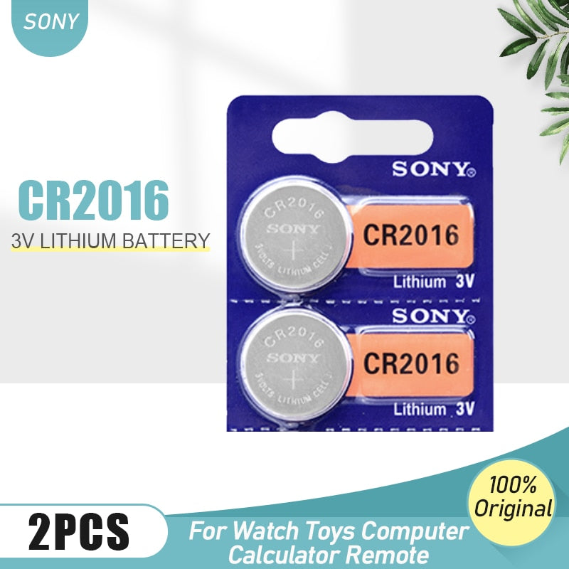 Original Sony CR2016 2016 DL2016 KCR2016 LM2016 BR2016 3V Lithium Battery For Car Key Remote Control Watch Toy Button Coin Cell