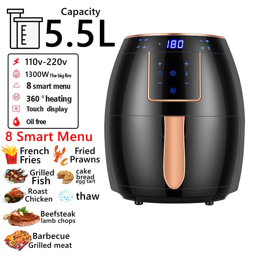 Visual window air fryer airfryer Digital Rapid Air Fryer Oven Rotisserie 10L Litre Home multifunctional Baking electric fryer