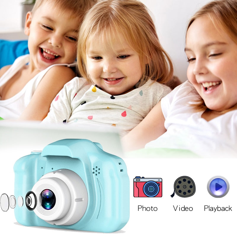 Children's Camera Waterproof 1080P HD Screen Camera Video Toy 8 Million Pixel Kids Cartoon Cute Camera Outdoor Photography Toy