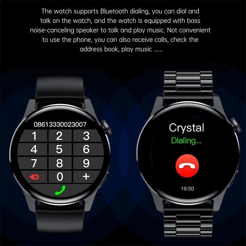 2022 New For HUAWEI Smart Watch Men Waterproof Sport Fitness Tracker Weather Display Bluetooth Call Smartwatch For Android IOS