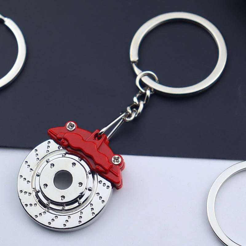 Creative gift car metal keychain turbo gear hub pendant brake disc shock absorber Pendant