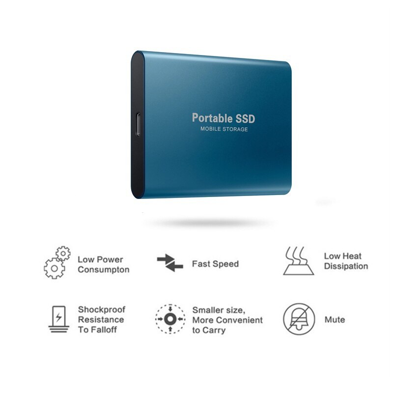 Portable High-speed Mobile Solid State Drive 4TB 8TB 16TB SSD Mobile Hard Drives External Storage Decives for Laptop