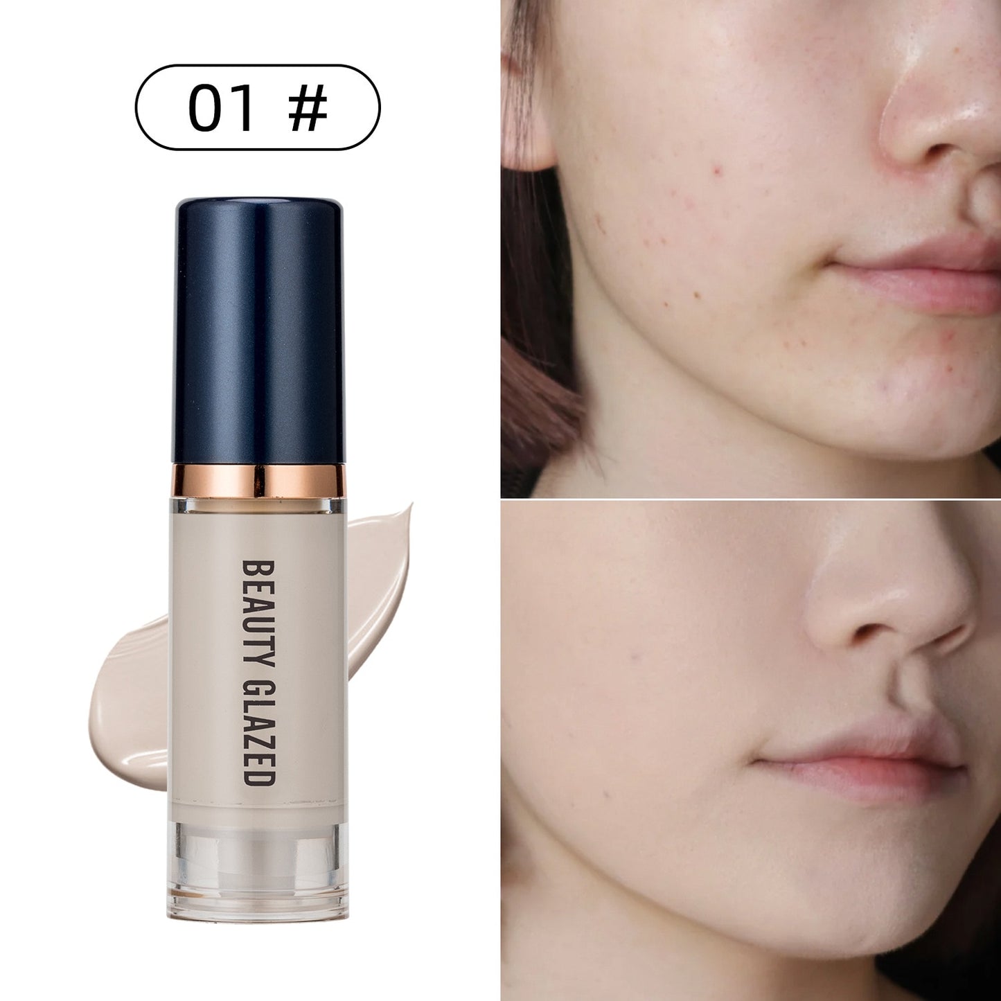 6ml Matte Liquid Foundation Cream Smooth Long Wear Oil-Control Face Foundation Full Coverage Concealer Waterproof Contour Makeup