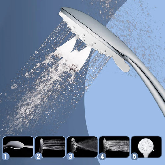 AquaMelon Shower Head High Pressure Spray Faucet Thermostatic For Bathroom ABS Shower Head Rainfall Shower 5 Modes Showerhead